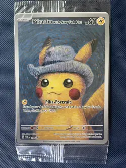 Pokemon TCG: Van Gogh Pikachu with Grey Felt Hat | SVP 085 Promo | New & Sealed - Image 1