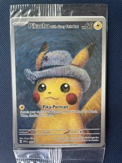 Pokemon TCG: Van Gogh Pikachu with Grey Felt Hat | SVP 085 Promo | New & Sealed - Image 4