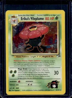 2000 Pokemon Gym Heroes Erika's Vileplume Holo #5/132 - Image 1