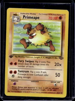 1999 Pokemon Jungle 1st Edition Primeape #43/64 - Image 1