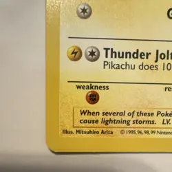 Pokemon Pikachu Red Cheeks Base Set Shadowless 58/102 40 HP Basic Common 1999 - Image 2