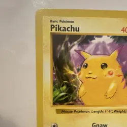 Pokemon Pikachu Red Cheeks Base Set Shadowless 58/102 40 HP Basic Common 1999 - Image 5