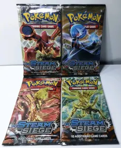 (4) Pokemon XY Steam Siege Booster Packs - Full Art Set - New Sealed - Image 1