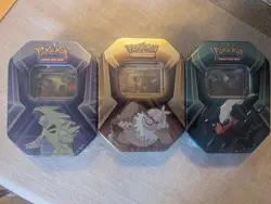 Triple Whammy Collector Tins Pokemon TCG Lot Of 3 Factory Sealed - Image 1