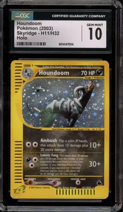 Pokemon Houndoom Skyridge Holo Rare #H11 CGC 10 Gem Mint - Image 1