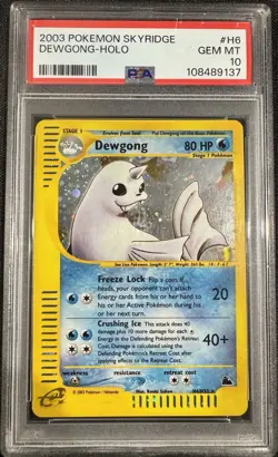 Pokemon 2003 Skyridge Dewgong Holo Rare H6/H32 E-Reader PSA 10 - Image 1