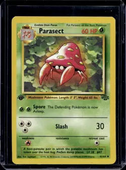 1999 Pokemon Jungle 1st Edition Parasect #41/64 - Image 1