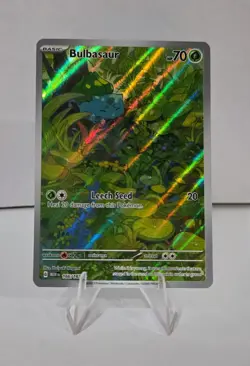 The Pokemon Company Bulbasaur 166/165 Scarlet & Violet 151 Illustration Rare Fu… - Image 1