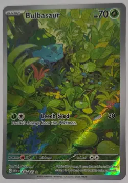 The Pokemon Company Bulbasaur 166/165 Scarlet & Violet 151 Illustration Rare Fu… - Image 2