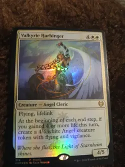 MTG Valkyrie Harbinger #374 KHM Promo Foil Card - Image 1