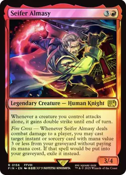 Seifer Almasy FINAL FANTASY MTG MAGIC LEGENDARY HUMAN KNIGHT TCGSHACK FOIL RARE - Image 1