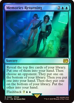 Memories Returning FINAL FANTASY MTG MAGIC SORCERY FOIL RARE - Image 1