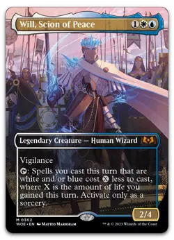 Will, Scion of Peace (Borderless) #302 (NM) Wilds of Eldraine WOE Magic MTG - Image 1