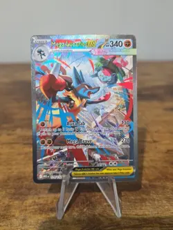 Mega Lucario EX Full Art Holo 340 HP 179/132 Me01 Mega Evolution Pokemon TCG - Image 1