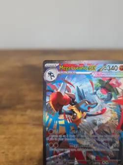 Mega Lucario EX Full Art Holo 340 HP 179/132 Me01 Mega Evolution Pokemon TCG - Image 4