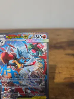 Mega Lucario EX Full Art Holo 340 HP 179/132 Me01 Mega Evolution Pokemon TCG - Image 5