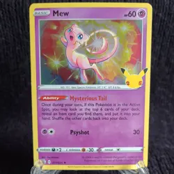 Pokemon Mew 011/025 - Celebrations 25th Anniversary - Holo NM - Image 2