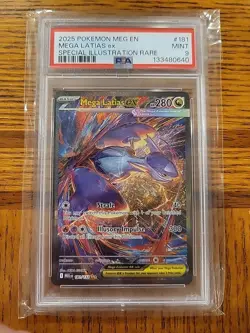 Pokemon 2025 Mega Evolution Special Illustration Rare #181 Mega Latias EX, Psa 9 - Image 1