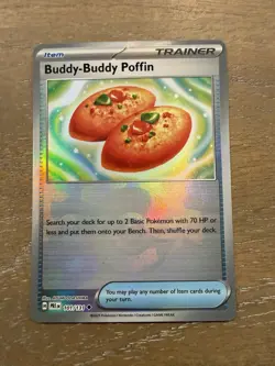 Buddy-Buddy Poffin 101/131 Pokeball Reverse Holo Pokemon Prismatic Evolutions NM - Image 1