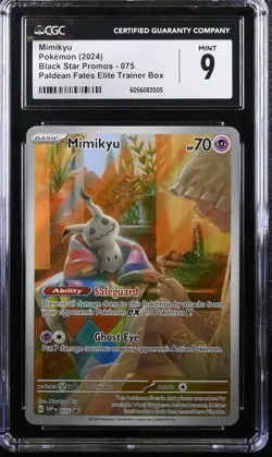 CGC 9 Mint+ Pokemon TCG Mimikyu Promo Paldean Fates #75 - Image 1