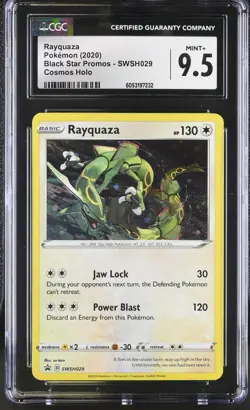 CGC 9.5 Mint+ Pokemon TCG Rayquaza Cosmos Holo SWSH029 - Image 1