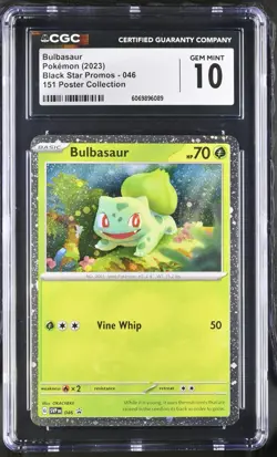 CGC 10 Gem Mint Pokemon TCG Bulbasaur Poster 151 Collection Promo #46 - Image 1