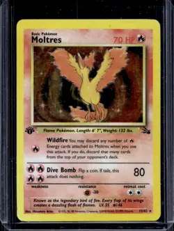 1999 Pokemon Fossil 1st Edition Moltres #12/62 - Image 1