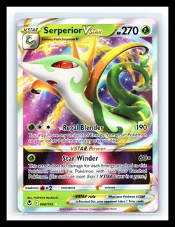💥 Serperior VSTAR 008/195 – SWSH Silver Tempest – Ultra Rare Holo – Pokemon TCG - Image 1