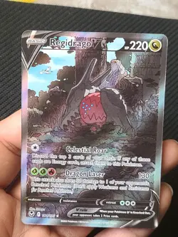 Pokemon Regidrago V 184/195 Silver Tempest Ultra Rare Full Art Holo Basic 220 HP - Image 1
