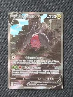 Pokemon Regidrago V 184/195 Silver Tempest Ultra Rare Full Art Holo Basic 220 HP - Image 2