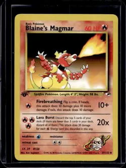 2000 Pokemon Gym Heroes 1st Edition Blaine's Magmar #37/132 - Image 1