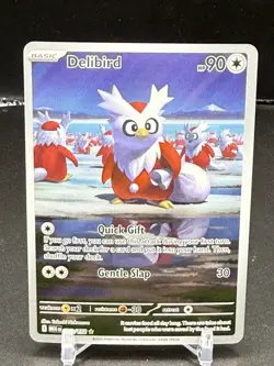 Delibird 152/132 Illustration Rare Holo ME01: Mega Evolution Pokemon TCG NM - Image 1