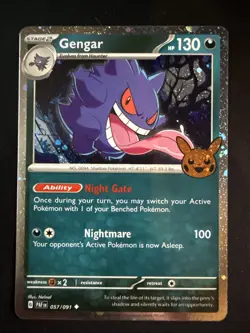 Gengar 136/197 Cosmos Holo Trick or Trade 2024 Pokemon NM - Image 1