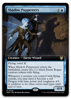Shadow Puppeteers (Extended Art) #48 (NM) Wilds of Eldraine WOC Magic MTG - Image 1