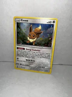 Eevee 101a/149 Cosmo Holo Alt Art Sun & Moon Promo Pokemon Holo Foil Rare Swirl - Image 1