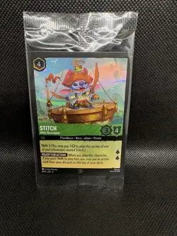 Disney Stitch-Alien Buccaneer Character Card 8 Lorcana Promo Holo sealed - Image 1
