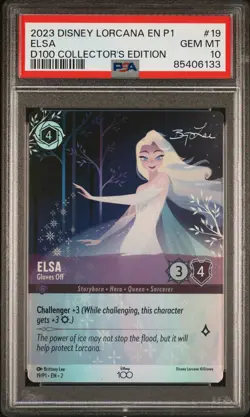 2023 DISNEY LORCANA EN P1-PROMO #19 ELSA - GLOVES OFF PSA 10 - Image 1