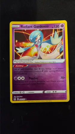 Pokemon Card Radiant Gardevoir 069/196 Lost Origin Holo Rare Near Mint - Image 1