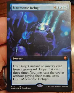 MTG English Mnemonic Deluge (Extended Art) LP *Regular* Commander Legends 638 - Image 1