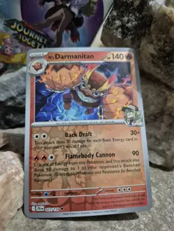 pokemon Cards Darmanitan Stage1 Holo 1pcs+1pcs Sleeve 2025 #027/159 - Image 1