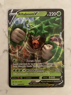 Rillaboom V SWSH014 Full Art Ultra Rare Promo Pokemon Card NM - Image 1