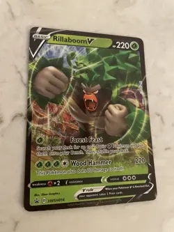Rillaboom V SWSH014 Full Art Ultra Rare Promo Pokemon Card NM - Image 2