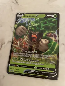 Rillaboom V SWSH014 Full Art Ultra Rare Promo Pokemon Card NM - Image 3