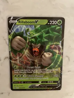Rillaboom V SWSH014 Full Art Ultra Rare Promo Pokemon Card NM - Image 4
