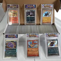 Official Pokemon Card Lot of approximately 800 Cards, and 6 “Slabs”(not graded) - Image 1
