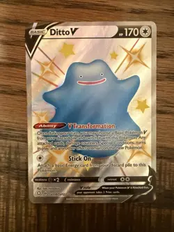 Pokemon Ditto V SV118/SV122 Shining Fates Shiny Vault Full Art Holo HP 170 Card - Image 1
