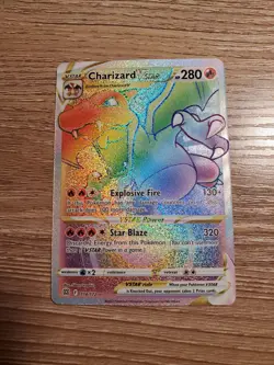 Charizard VSTAR Rainbow 174/172 Brilliant Stars Pokemon Card NM Nice Centering - Image 1