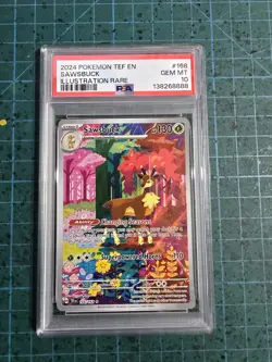 Pokemon TCG Sawsbuck Card Temporal Forces 166/162 PSA 10 - Image 1