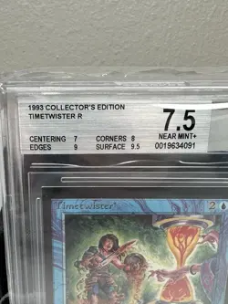 1993 TIMETWISTER Magic the Gathering Collector's Edition (CE) BGS 7.5 MTG Graded - Image 4