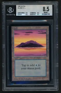 ***BGS 8.5 Quad+ Alpha Island V1*** MTG Alpha Magic Kid Icarus - Image 1